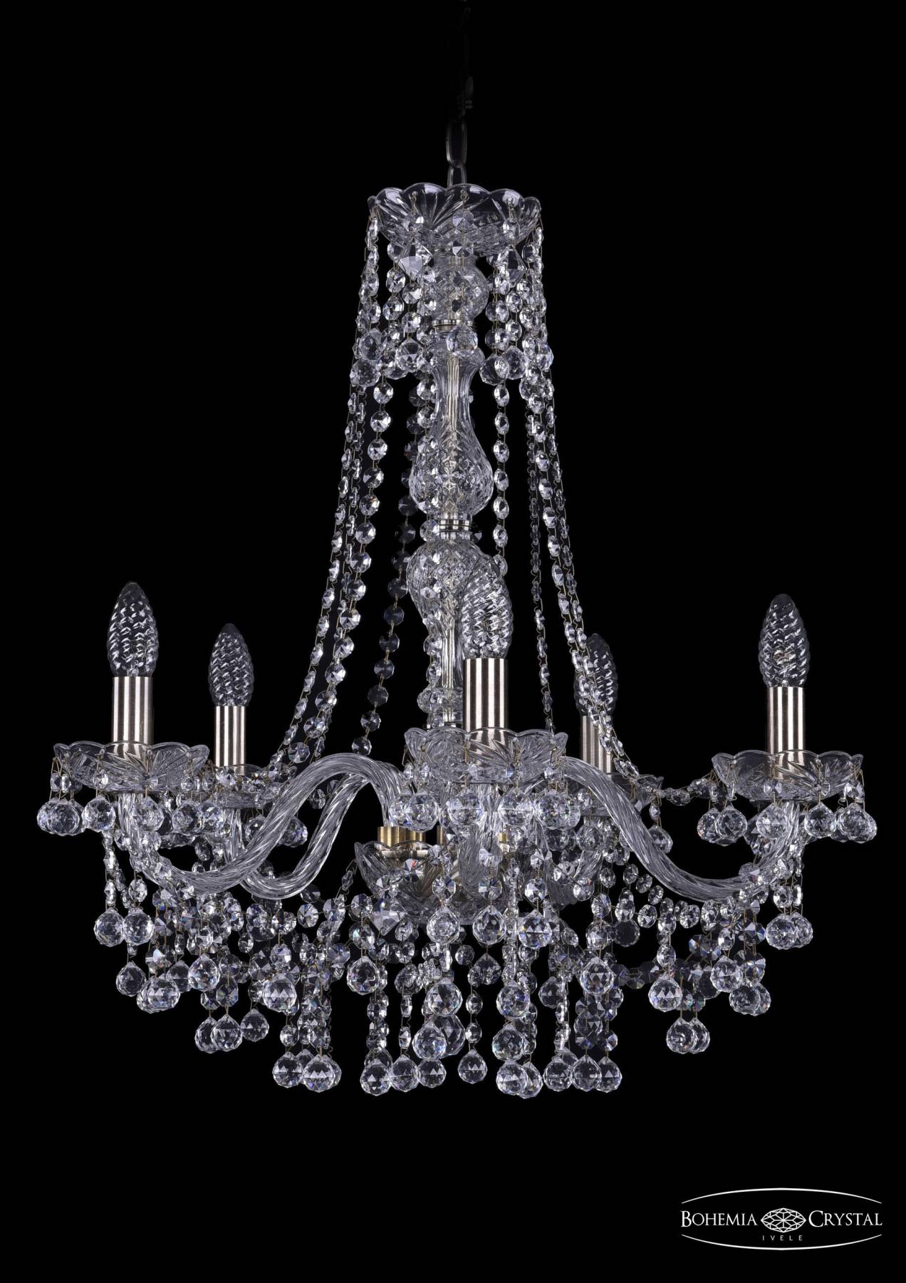 1409/5/195/h-63 Pa Подвесная хрустальная люстра 1409 Bohemia 1409/5/195/h-63 Pa