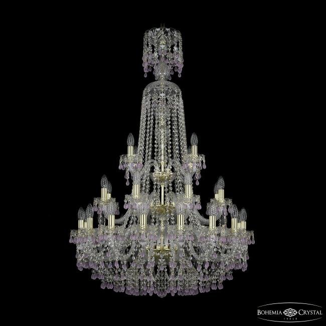 1410/16+8+4/300/XL-130/3d G V7010 Подвесная хрустальная люстра 1410 Bohemia 1410/16+8+4/300/XL-130/3d G V7010