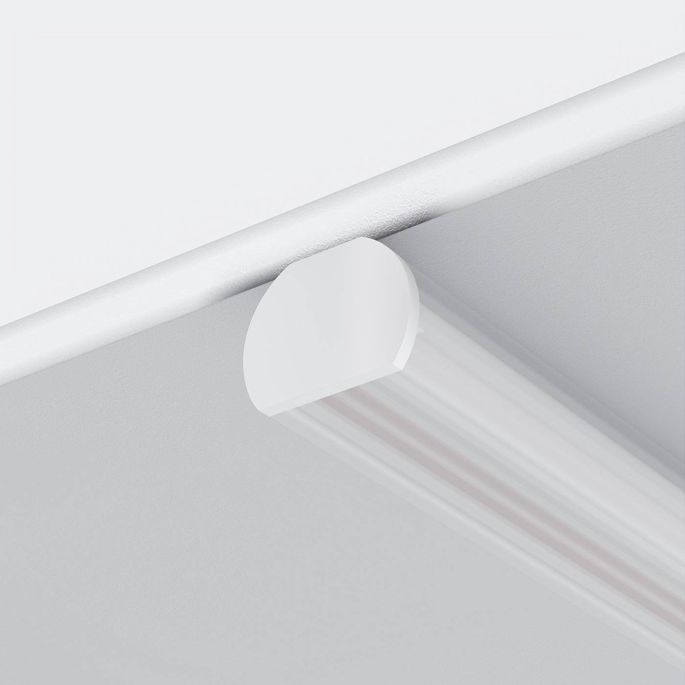 TRAM034EC-R-41W Заглушки для круглого низкопрофильного шинопровода Exility 2шт Maytoni Accessories for tracks Exility TRAM034EC-R-41W