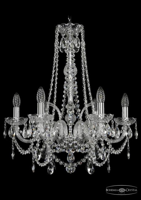 Подвесная хрустальная люстра 1411 Bohemia 1411/6/195/h-62 Ni