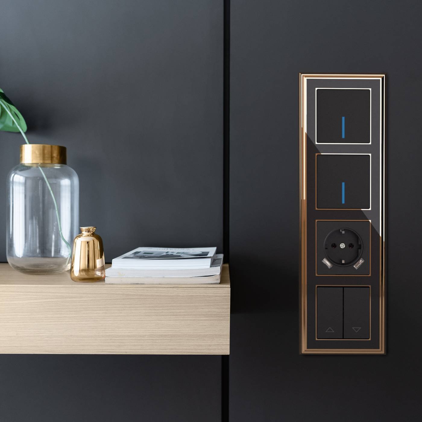 W1124508/ Выключатель жалюзи (черный) Выключатель Werkel W1124508/ Выключатель жалюзи (черный)