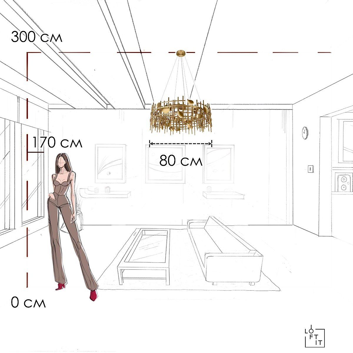 10396/800C Подвесная люстра Loft It Escama 10396/800C