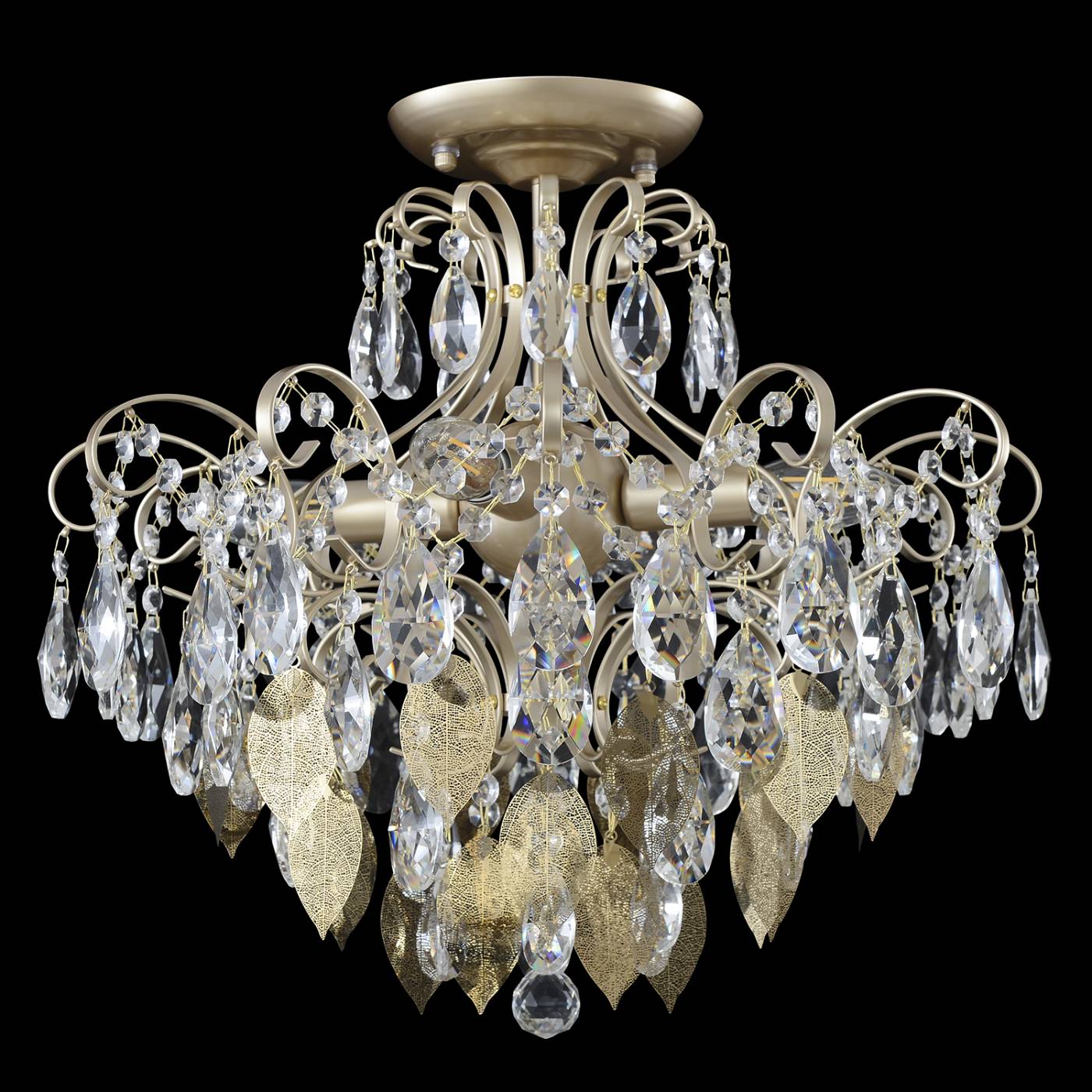 ESMIRALDA PL4 GOLD Потолочная люстра Crystal Lux Esmiralda ESMIRALDA PL4 GOLD