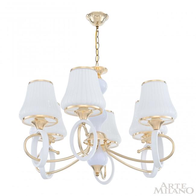 302387/6 Wh/Gd Подвесная люстра Arte Milano Florentia-2387 302387/6 Wh/Gd