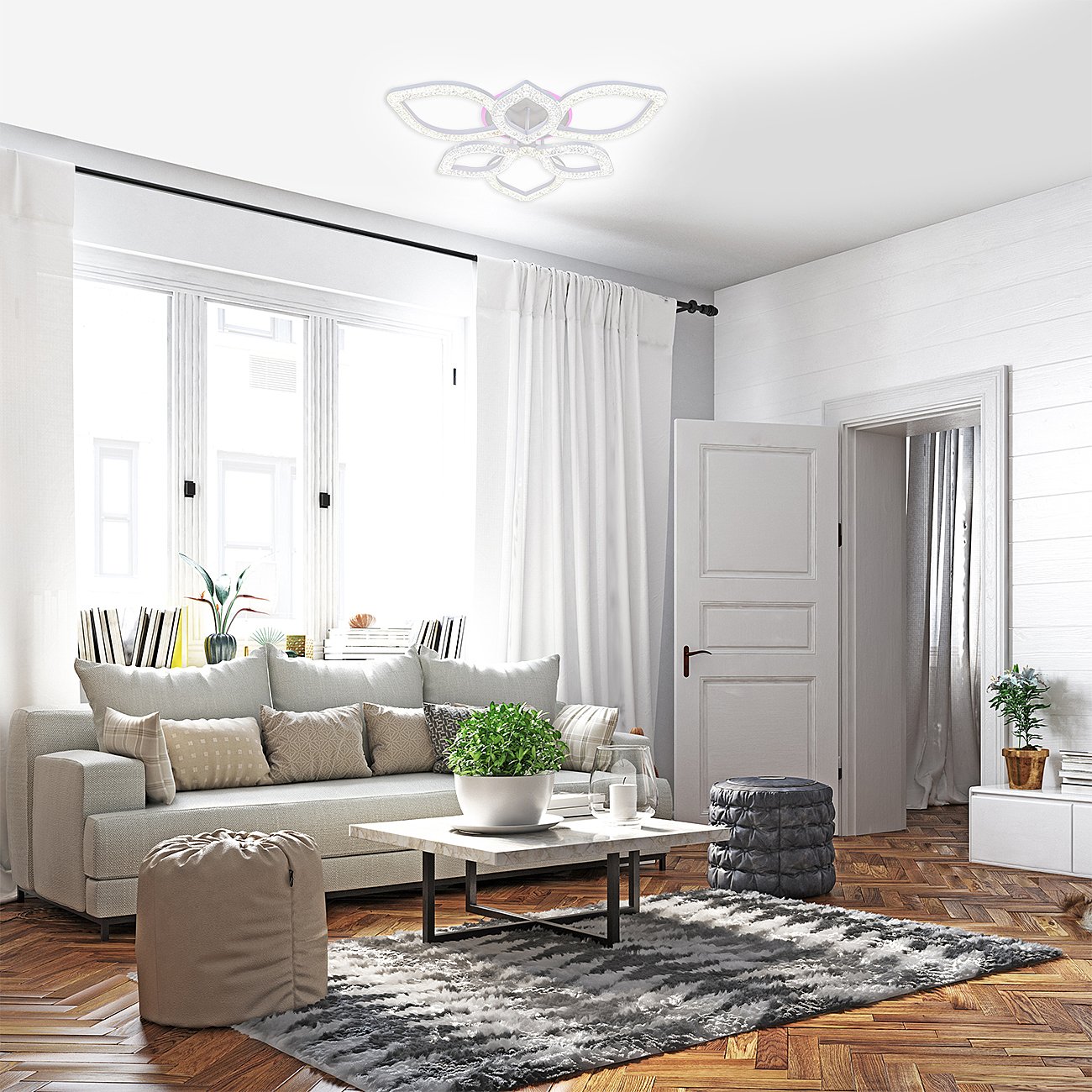10289/6LED BL Потолочная люстра Escada Aquarius 10289/6LED BL