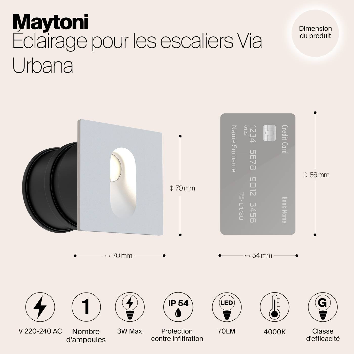 O022-L3W Встраиваемый светильник Maytoni Via Urbana O022-L3W