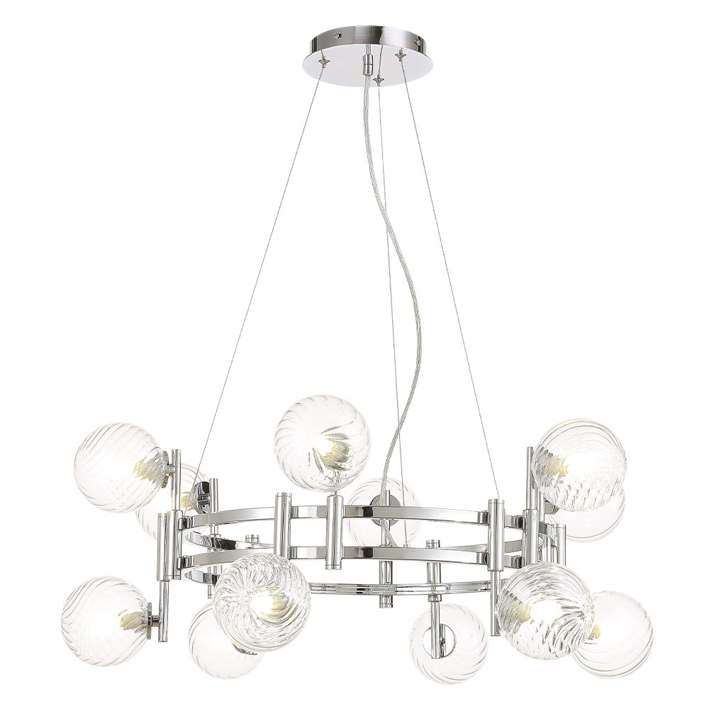 LUXURY SP12 CHROME Подвесная люстра Crystal Lux Luxury LUXURY SP12 CHROME