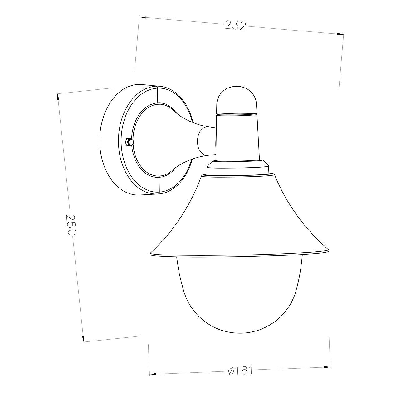30009W/01 Уличный настенный светильник Escada 30009 30009W/01