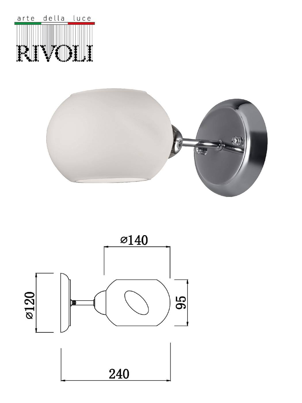 2080-401 Настенное бра Rivoli Doris 2080-401