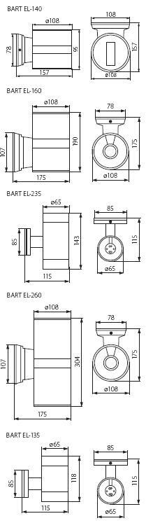 7080 Уличный настенный светильник Kanlux Bart 7080