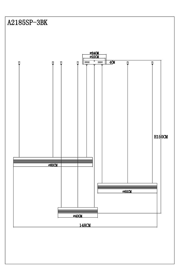 Подвесная люстра Arte Lamp Mercury A2185SP-3BK