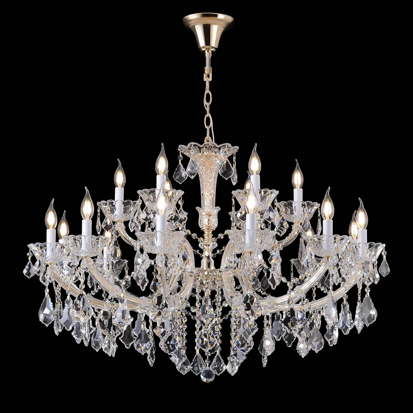 CRISTELLE SP12+6 GOLD Подвесная люстра CRISTELLE Crystal Lux CRISTELLE SP12+6 GOLD