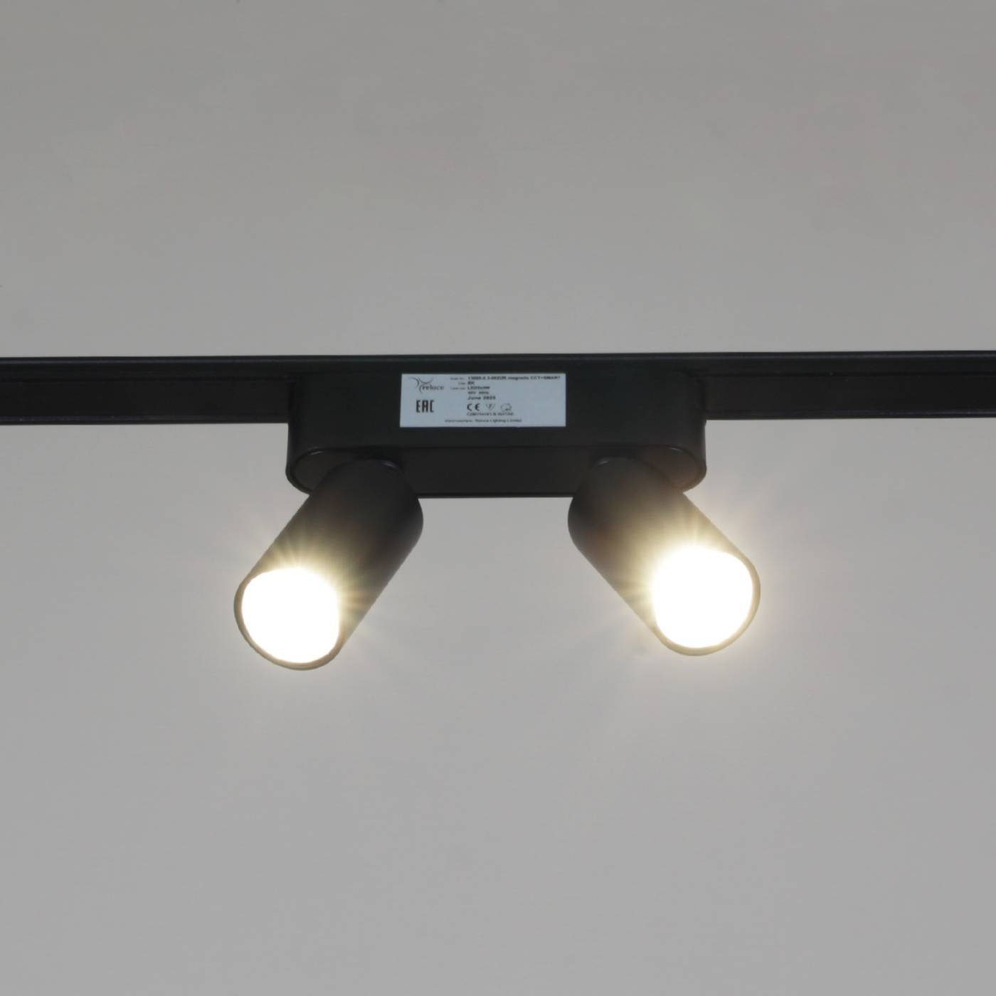 Трековый светильник Reluce 13005-9.3-002UR magnetic LED2x5W BK CCT+SMART