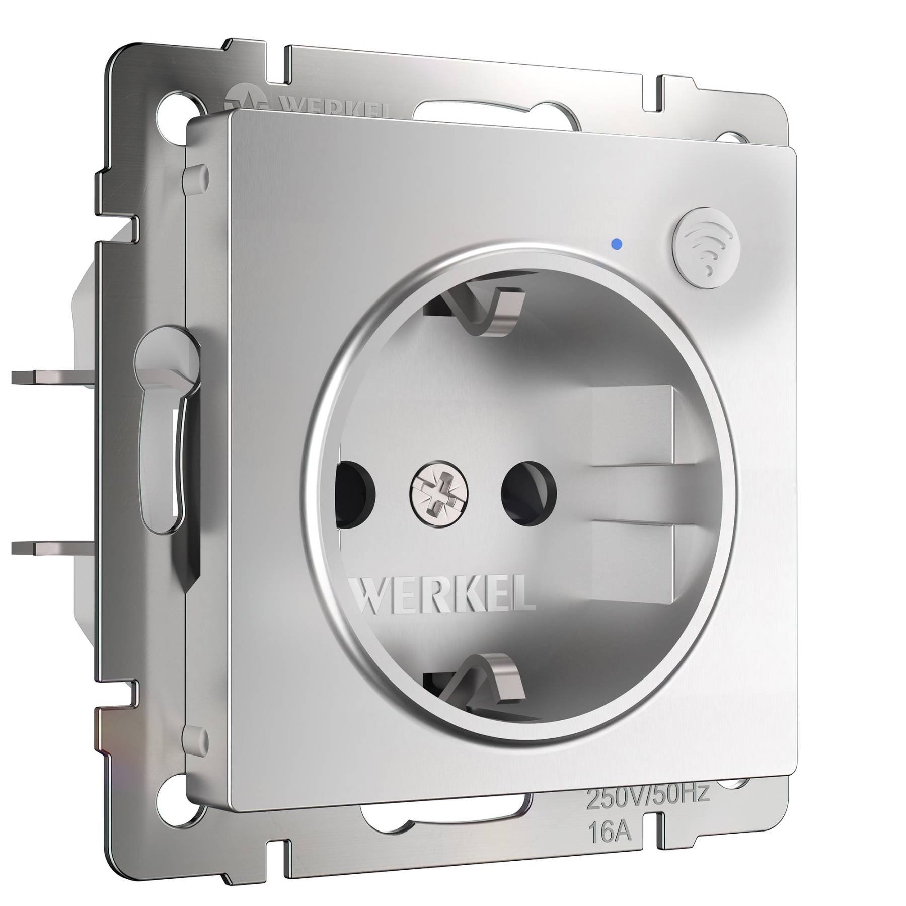 W1171606/ Розетка Wi-Fi (серебряный) Умная розетка Wi-Fi Werkel W1171606/ Розетка Wi-Fi (серебряный)