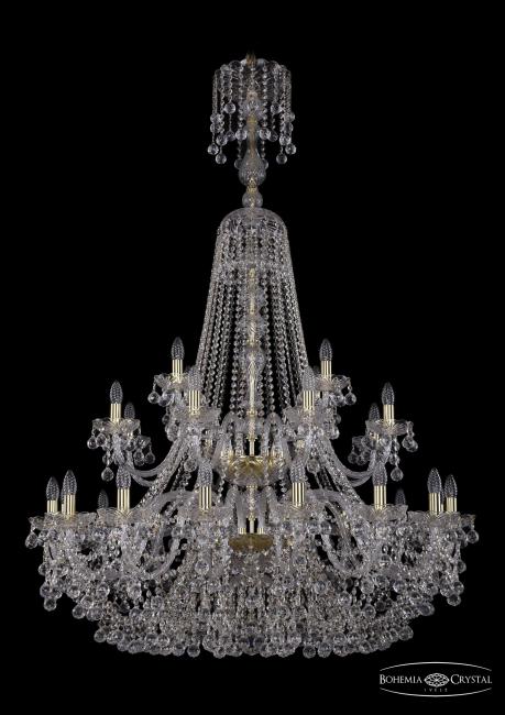 Подвесная хрустальная люстра 1409 Bohemia 1409/16+8+4/400/XL-164/2d G