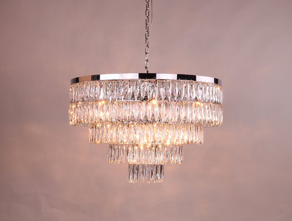 Подвесная хрустальная люстра 10120 Newport 10129+9/C gold