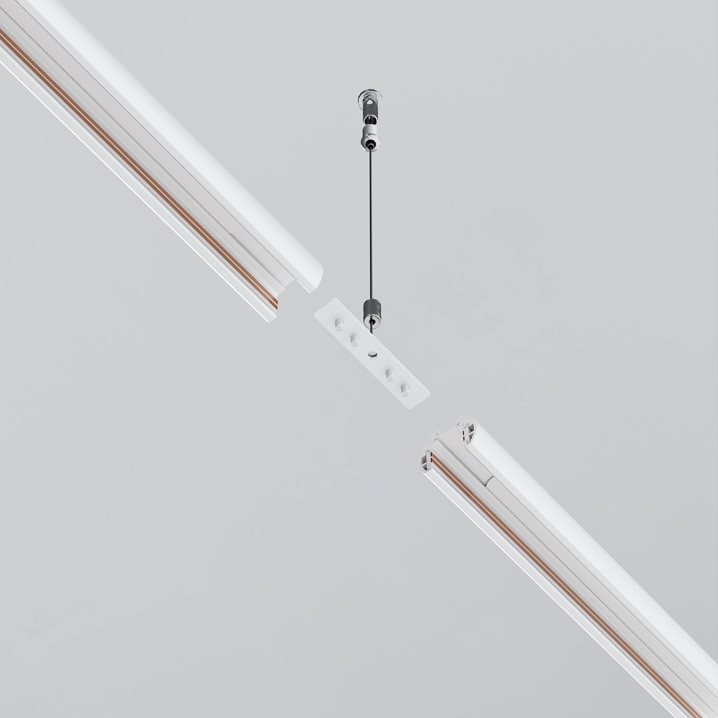 Коннектор прямой для круглого низкопрофильного шинопровода Exility Maytoni Accessories for tracks Exility TRAM034CI-R-41W