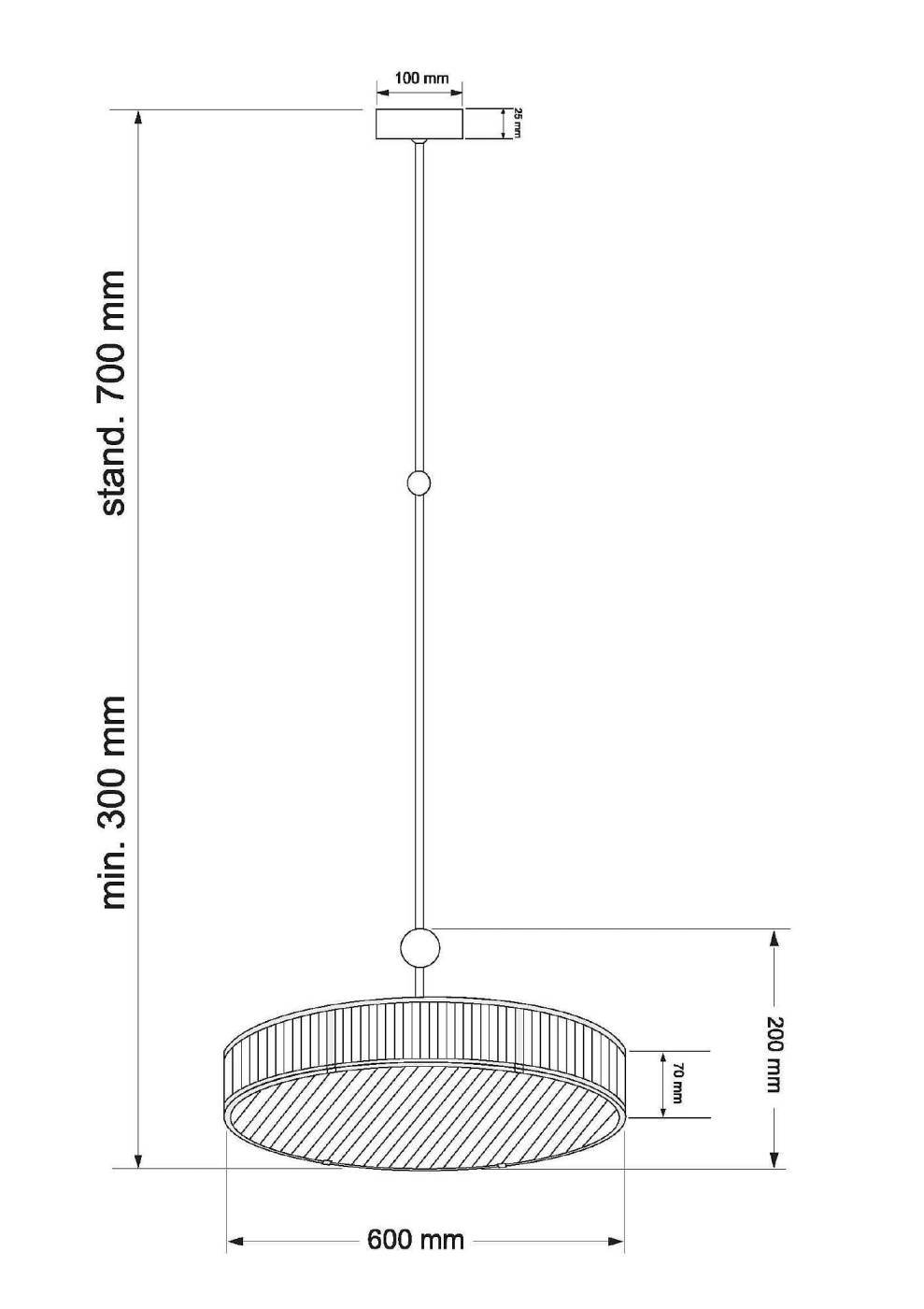 Светильник потолочный Kutek Lavone LAV-ZW-6(P)600-1/R