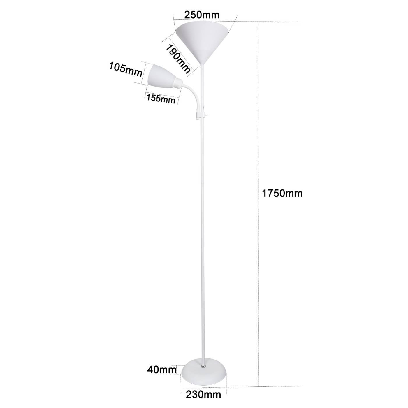 Торшер напольный Reluce 00306-0.7-02 WH