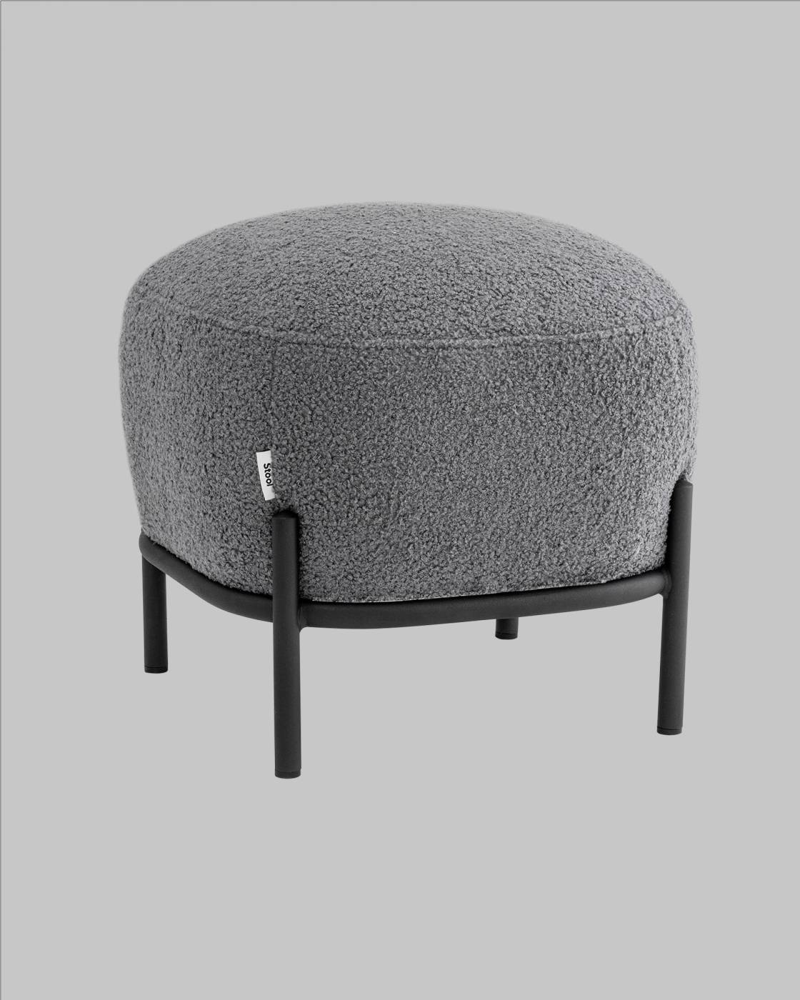 Пуфик Stool Group Стоун vd-pf-stone-fl-grey