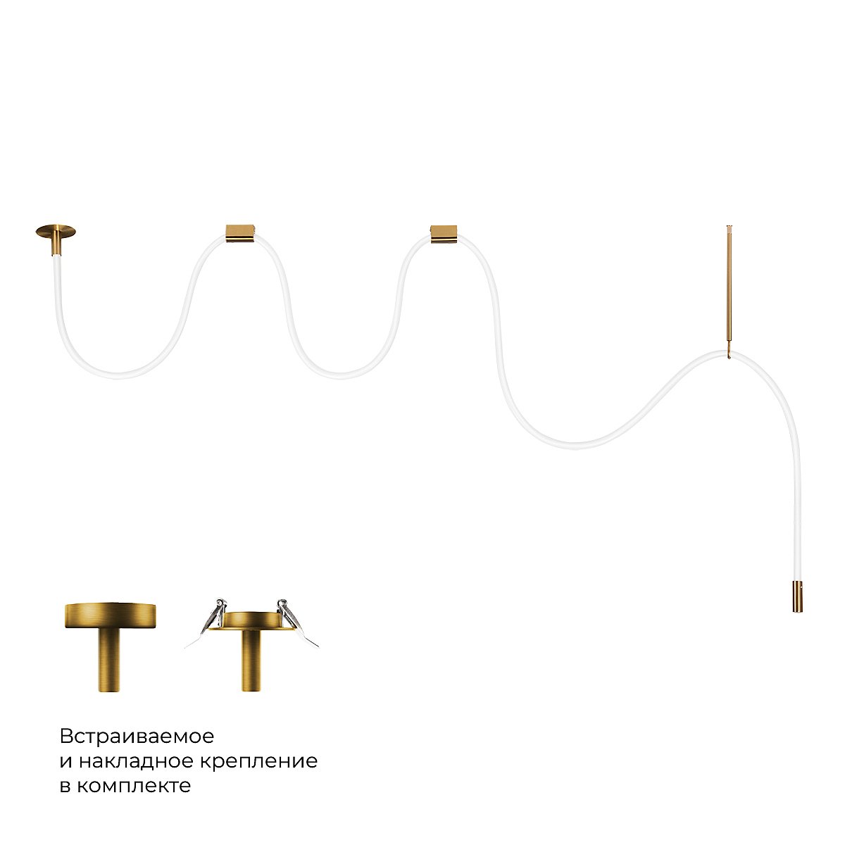 Светильник потолочный Loft It Thread 10388B Brass