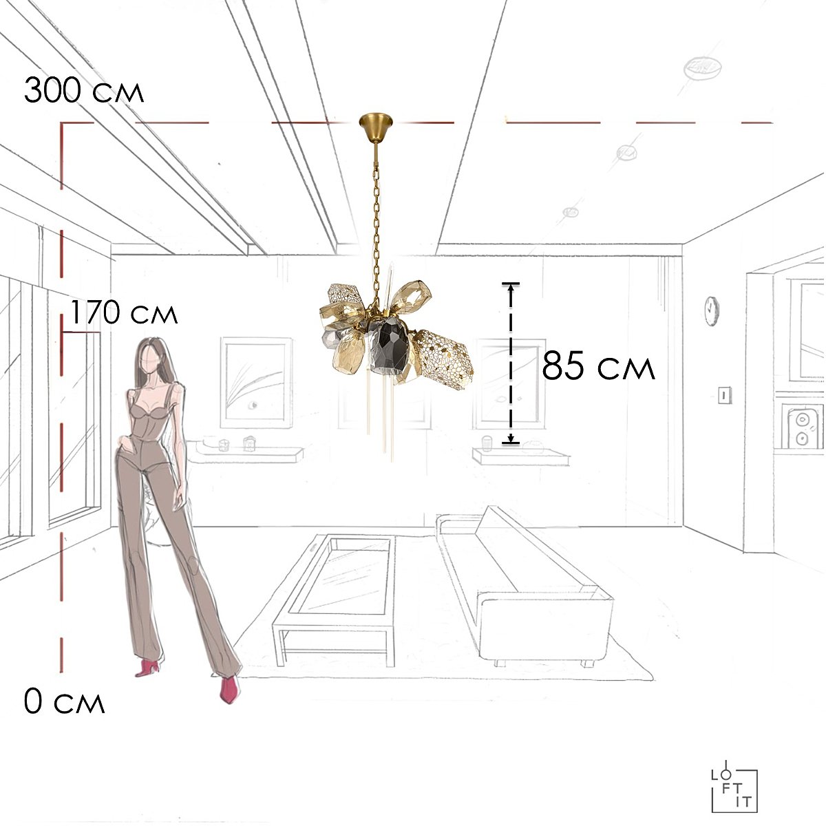 10401/600S Подвесная люстра Loft It Britannica 10401/600S