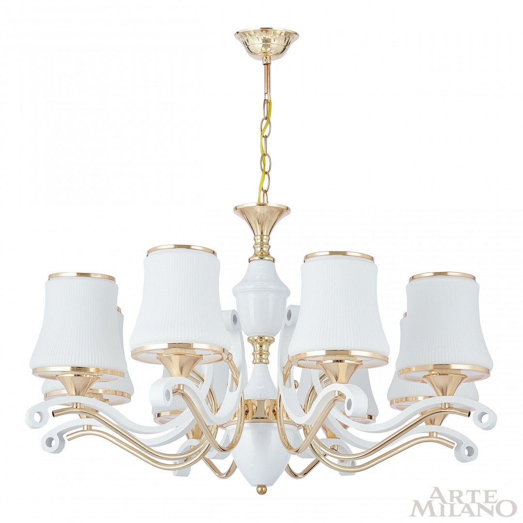 303987/8 Wh/Gd Подвесная люстра Arte Milano Florentia-3987 303987/8 Wh/Gd
