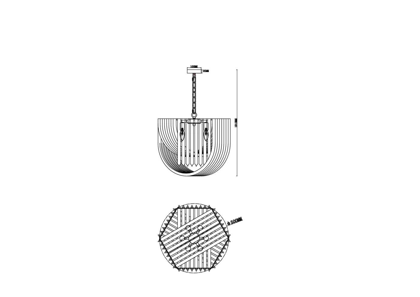 FR5182PL-06FG Подвесная люстра Freya Onda FR5182PL-06FG