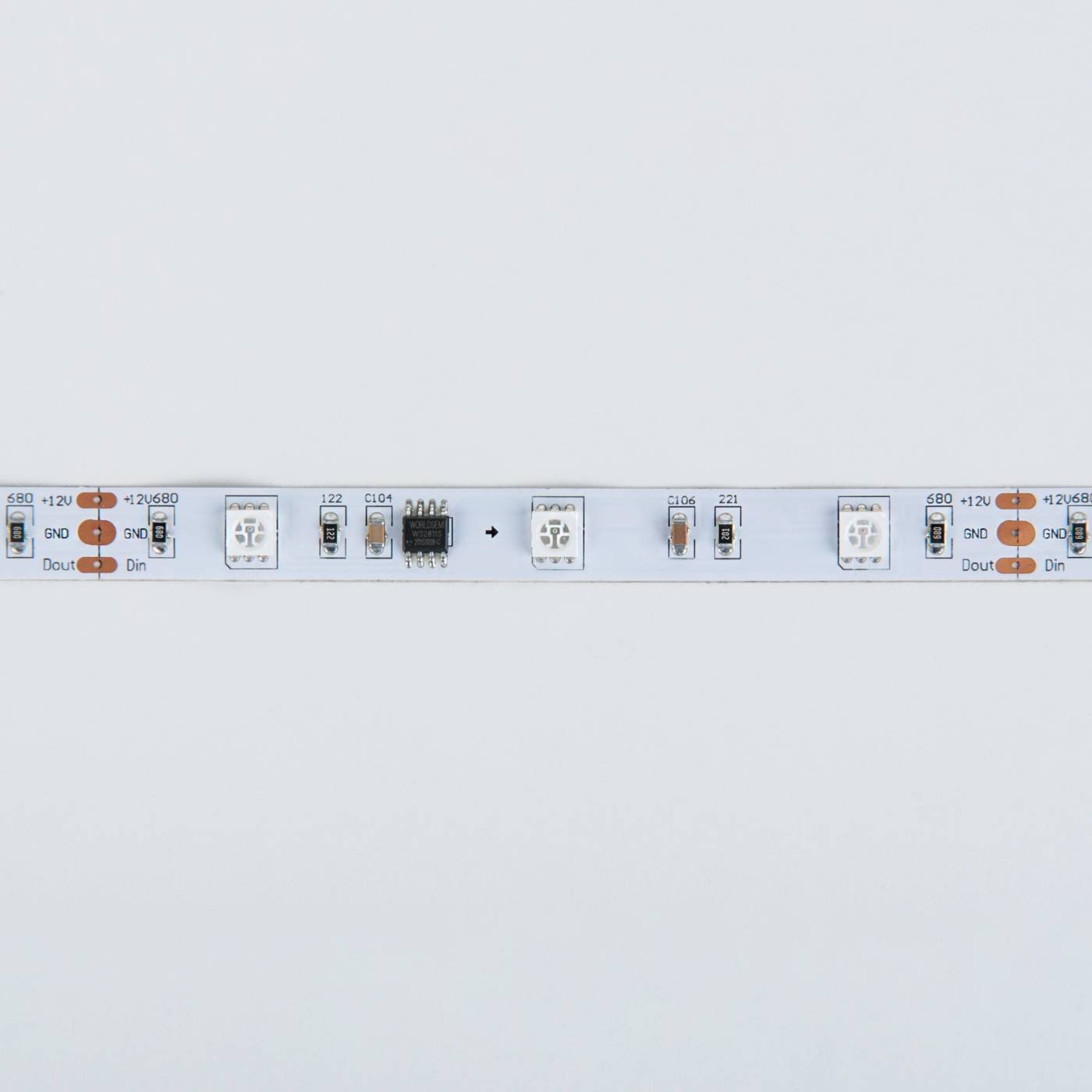 Лента светодиодная 30Led 7,2W IP20 мульти (5050 12V 30Led 7,2W IP20) LED лента Elektrostandard Лента 12V Лента светодиодная 30Led 7,2W IP20 мульти (5050 12V 30Led 7,2W IP20) a027833