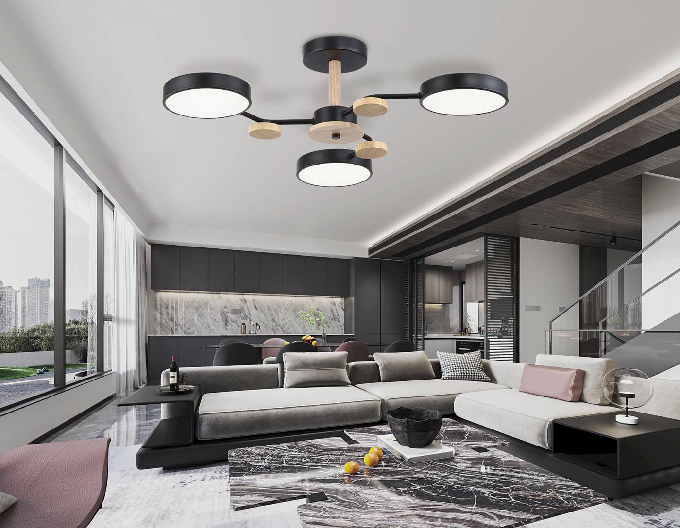 Потолочная люстра Ambrella LineTech FL4857