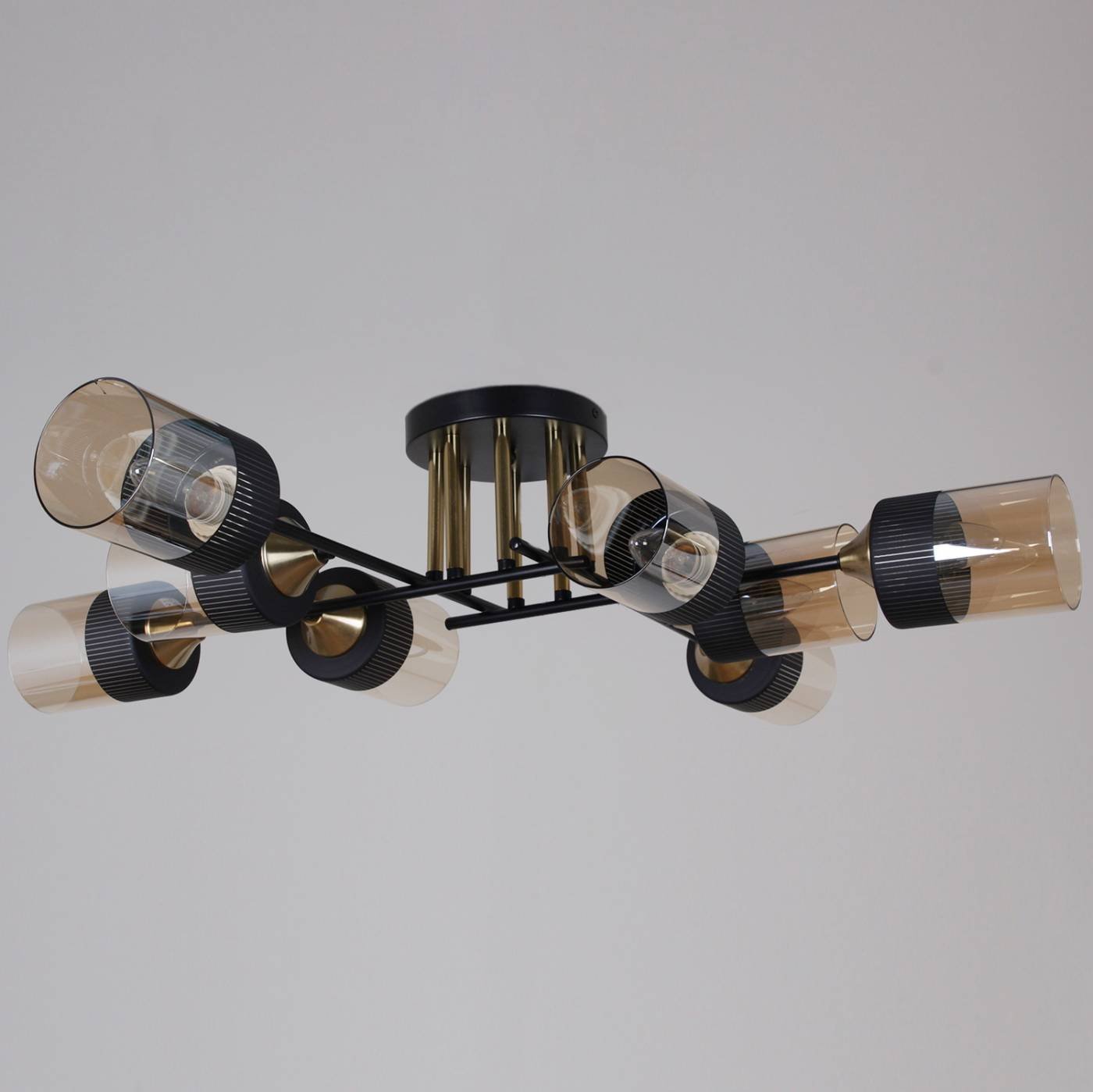 Потолочная люстра Reluce 48460-0.3-08 BK+COPPER