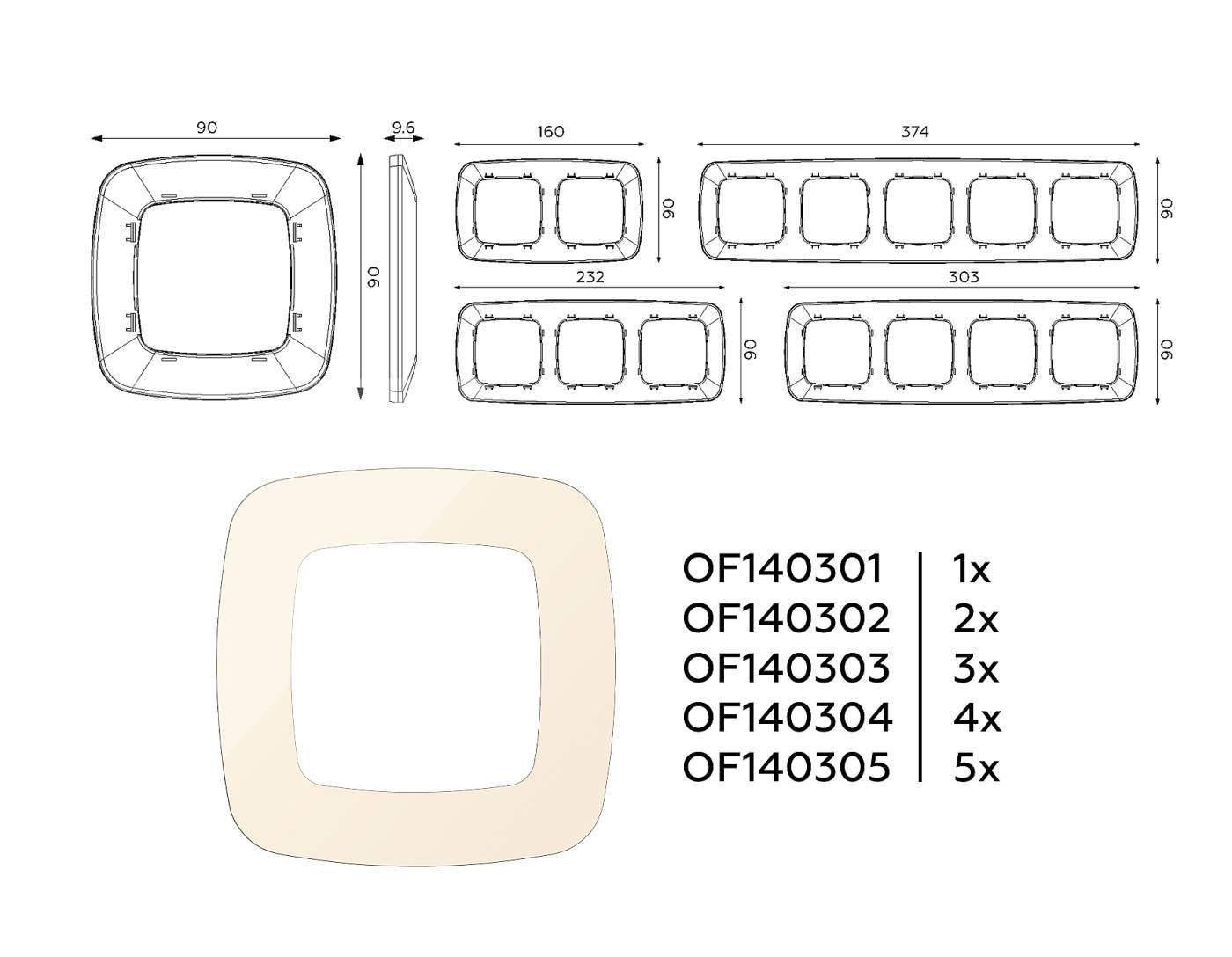 Рамка Ambrella Volt Ecta OF140302