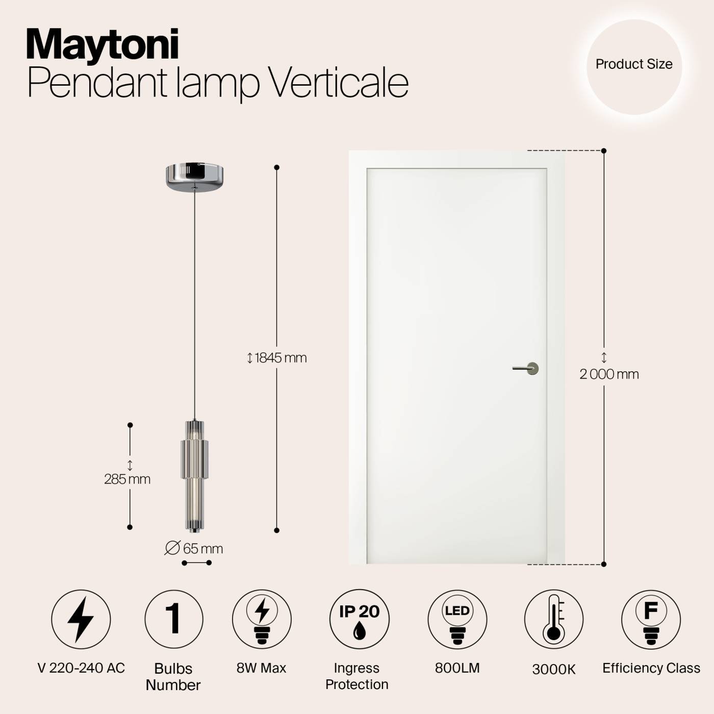 Светильник подвесной Maytoni Verticale MOD308PL-L9CH3K