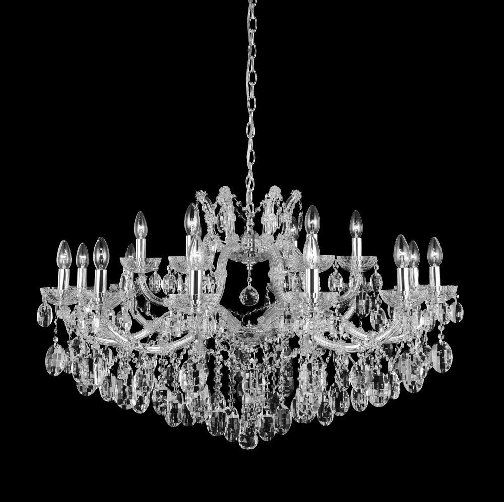 HOLLYWOOD SP12+6 CHROME Подвесная хрустальная люстра Hollywood Crystal Lux HOLLYWOOD SP12+6 CHROME