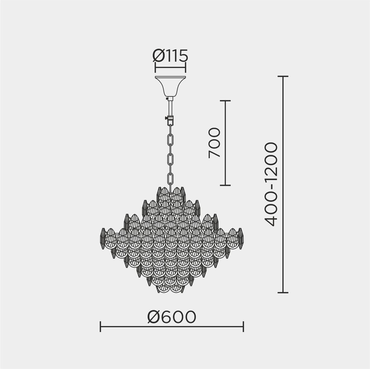 Подвесная люстра ML Modelux ML.8861.16P CR