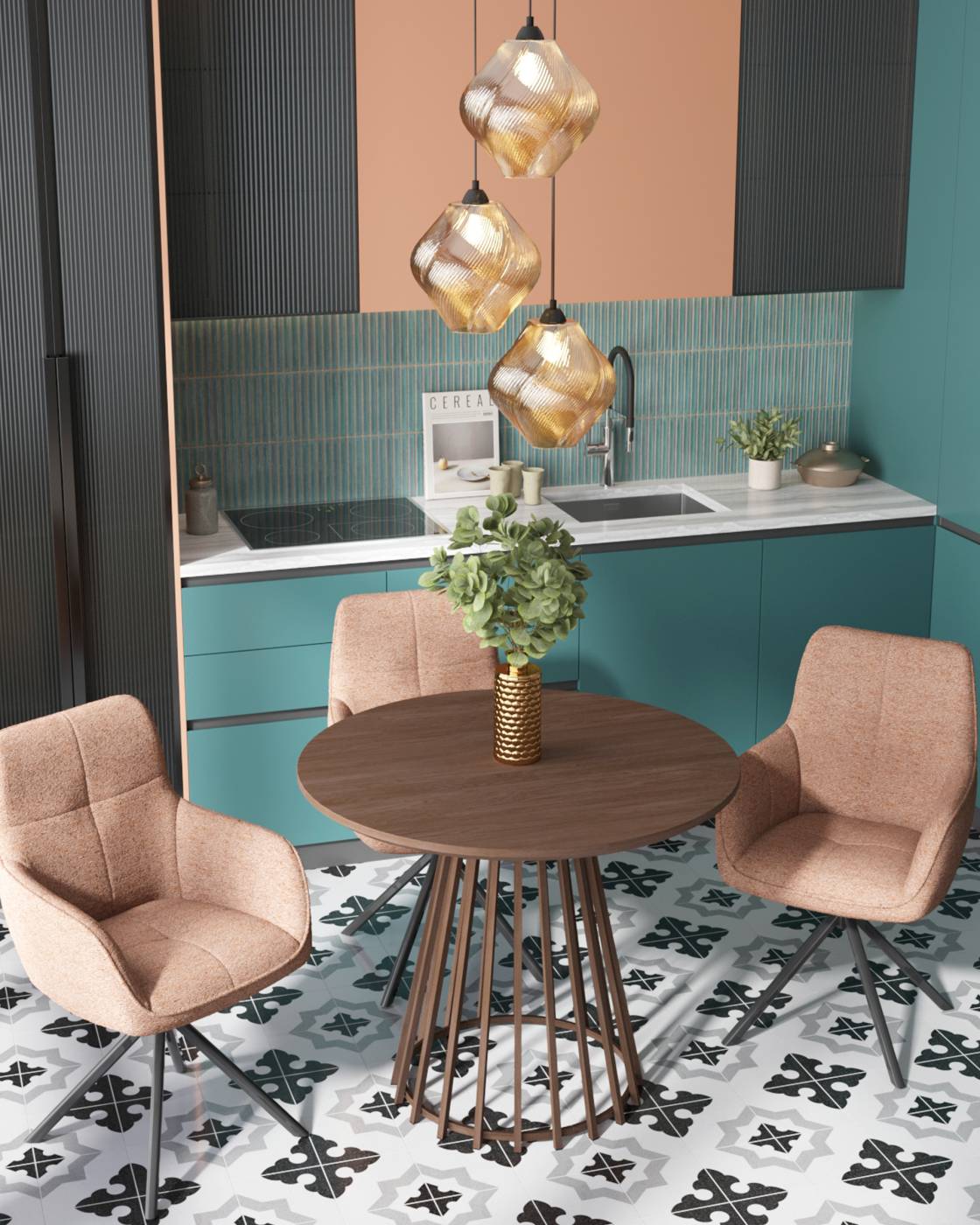 Кухонный стол Stool Group DT-2409001P 73044 top DUAL