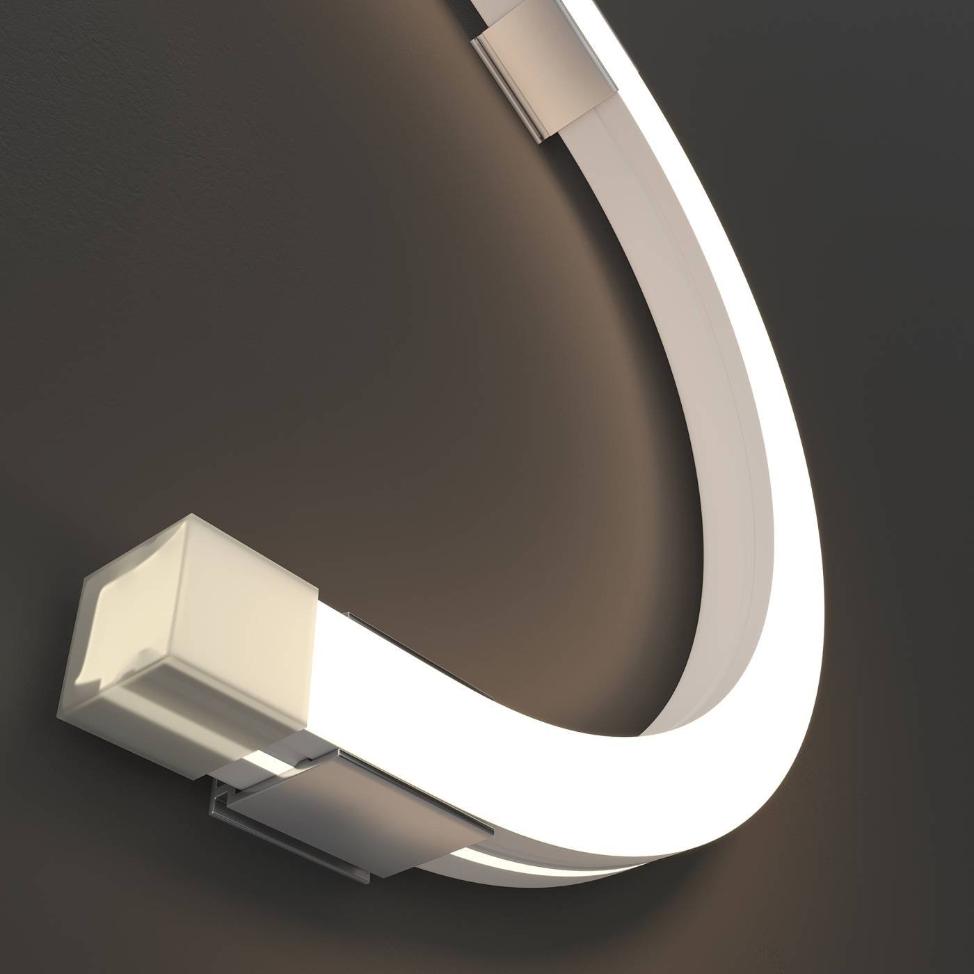 Гибкий неон 16x16 24В 10Вт/м 3000K IP67 10м (боковой изгиб) Maytoni Изгиб поперек оптической оси 432014