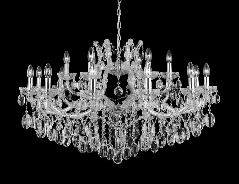 HOLLYWOOD SP12+6 CHROME Подвесная хрустальная люстра Hollywood Crystal Lux HOLLYWOOD SP12+6 CHROME