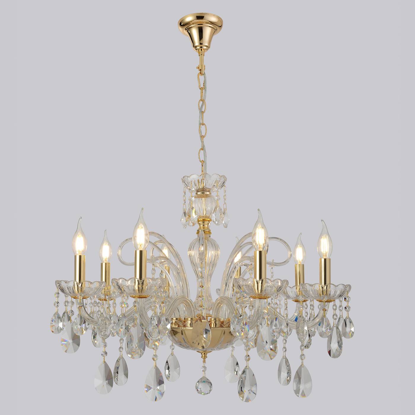 MONICA SP8 GOLD Подвесная люстра Crystal Lux Monica MONICA SP8 GOLD