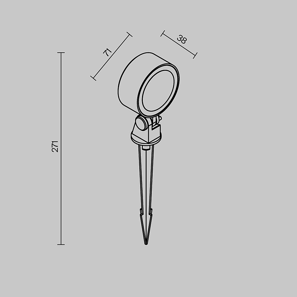 O495FL-L10B3K Грунтовый светильник Maytoni Core O495FL-L10B3K