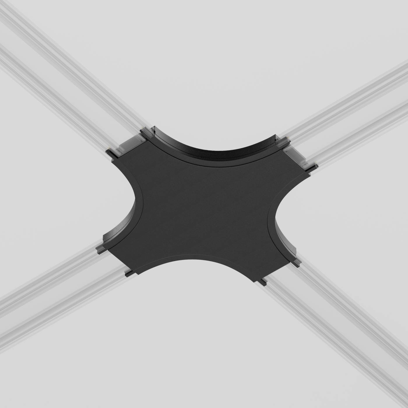 Коннектор питания X-образный Maytoni Accessories for tracks Radity TRA084CX-11B