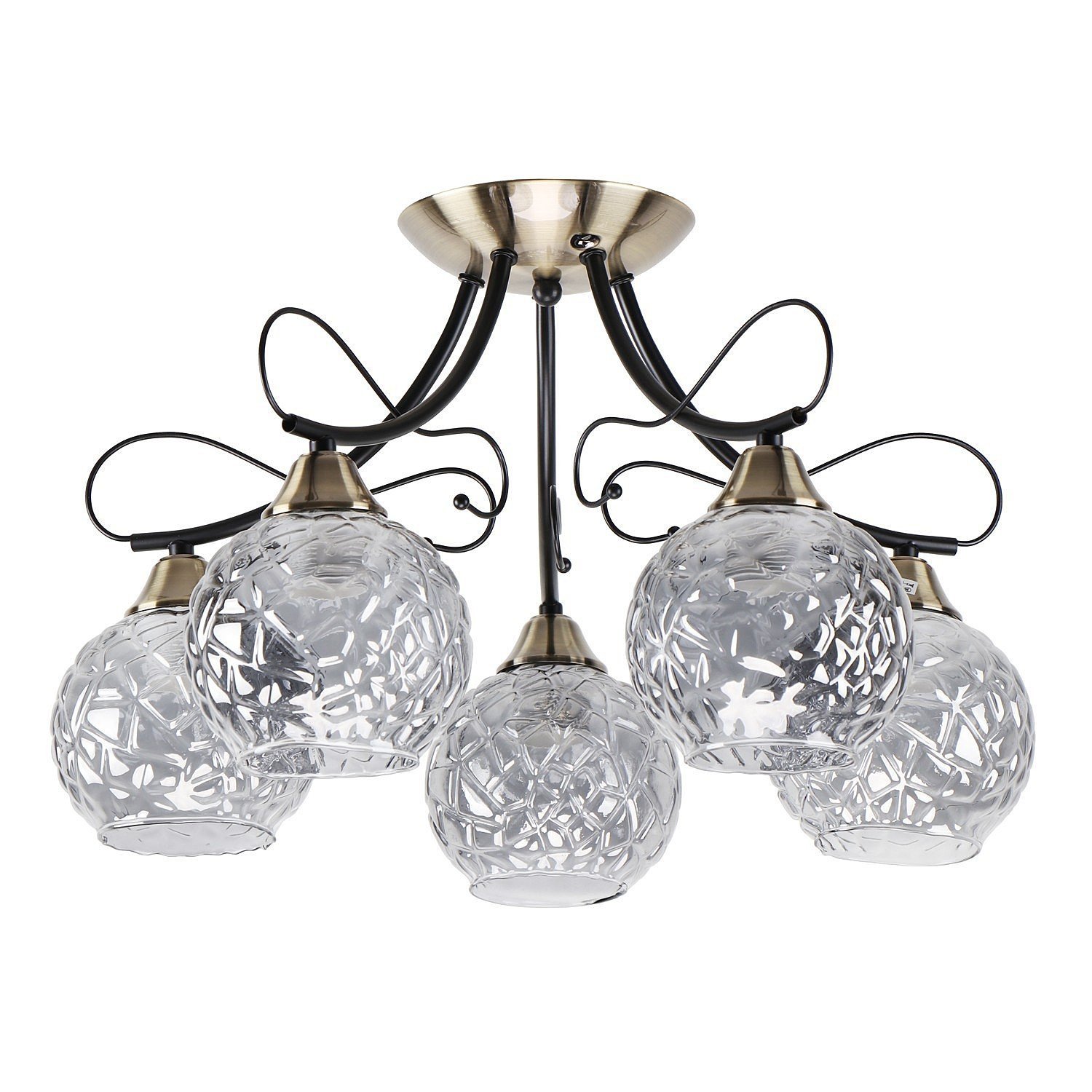 91036/5AB+BK GR Потолочная люстра ЭкономСвет 91036 91036/5AB+BK GR