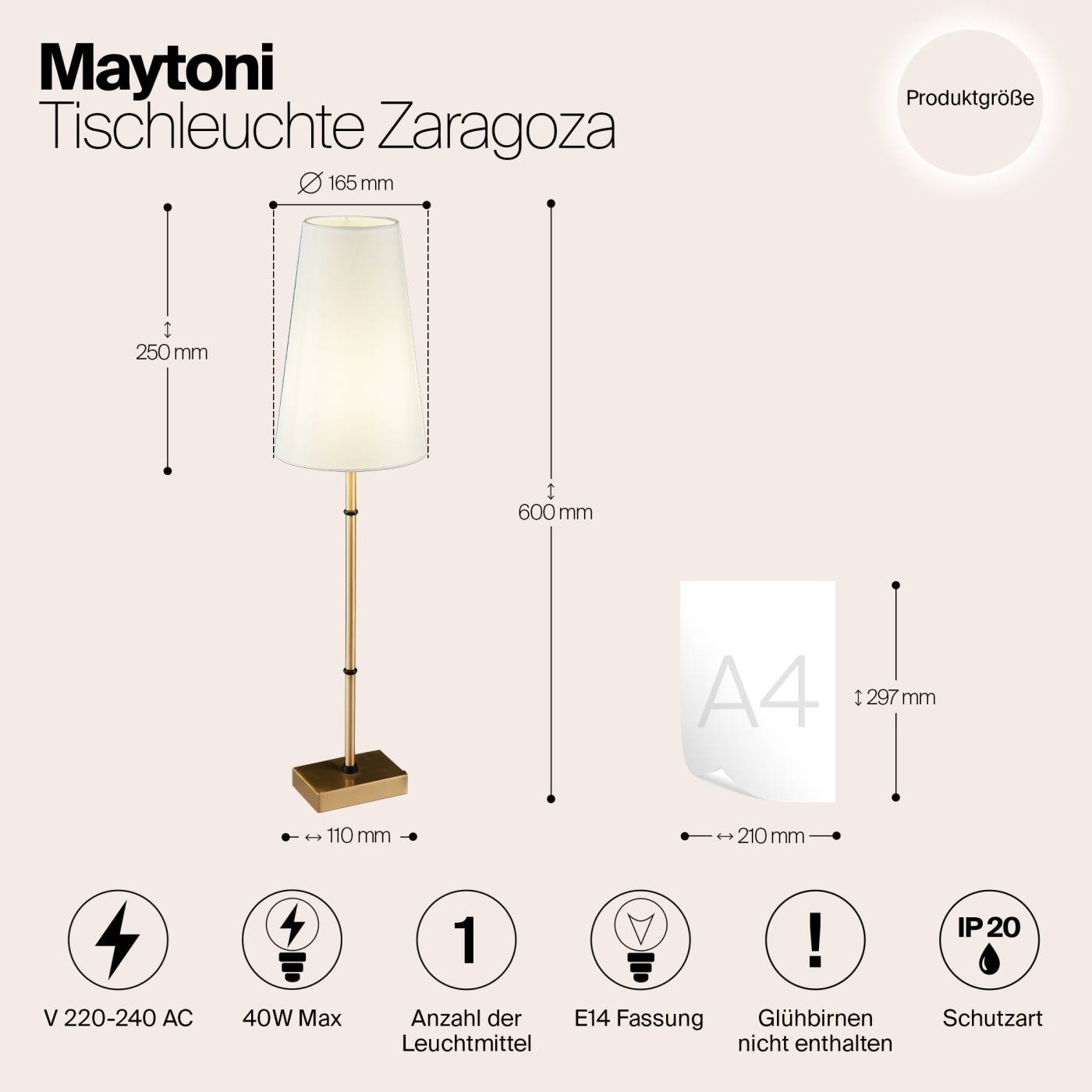 H001CL-05BS Люстра на штанге Maytoni Zaragoza H001CL-05BS