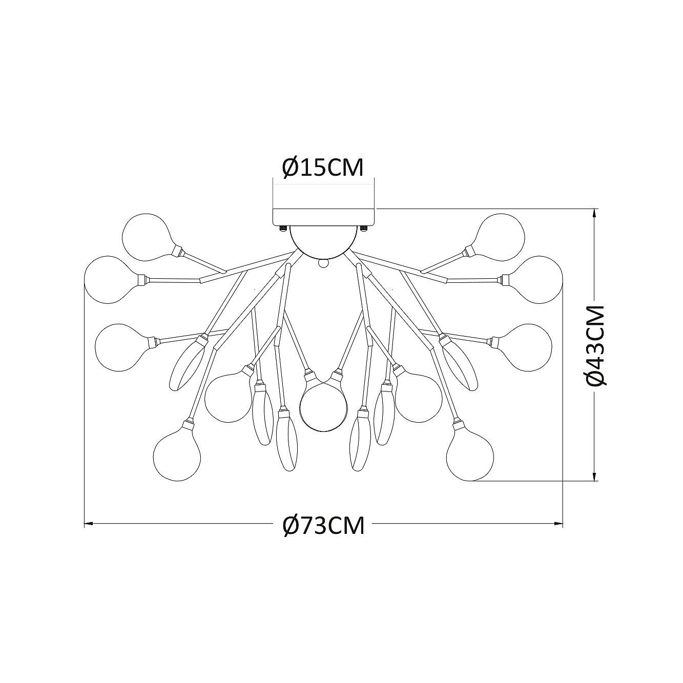 A7274PL-27GO Потолочная люстра Arte Lamp Candy A7274PL-27GO
