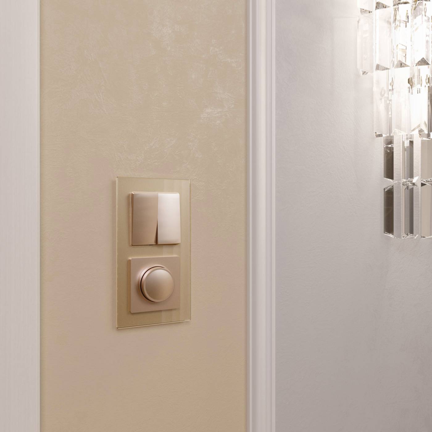 W1120011/ Выключатель двухклавишный (шампань) Выключатель Werkel W1120011/ Выключатель двухклавишный (шампань)