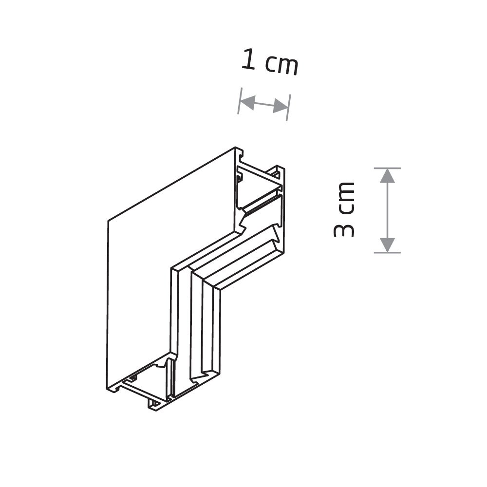 Коннектор для магнитных треков вертикальный Nowodvorski Nano Inside 11728