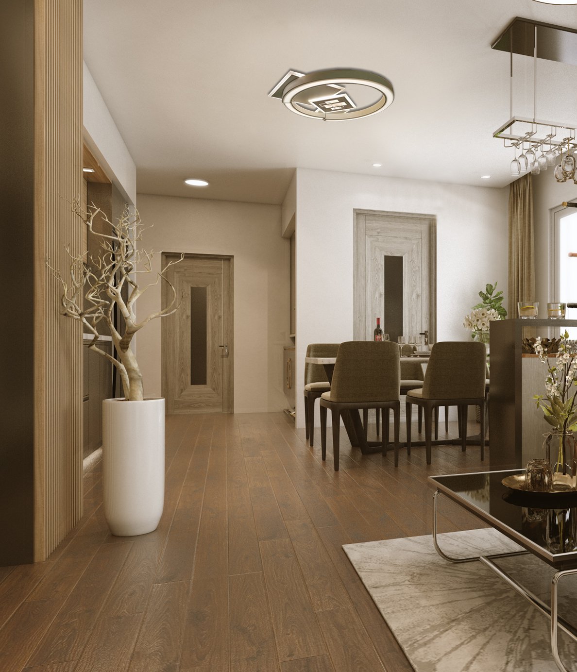 81013/6C Потолочная светодиодная люстра LED Natali Kovaltseva 81013/6C