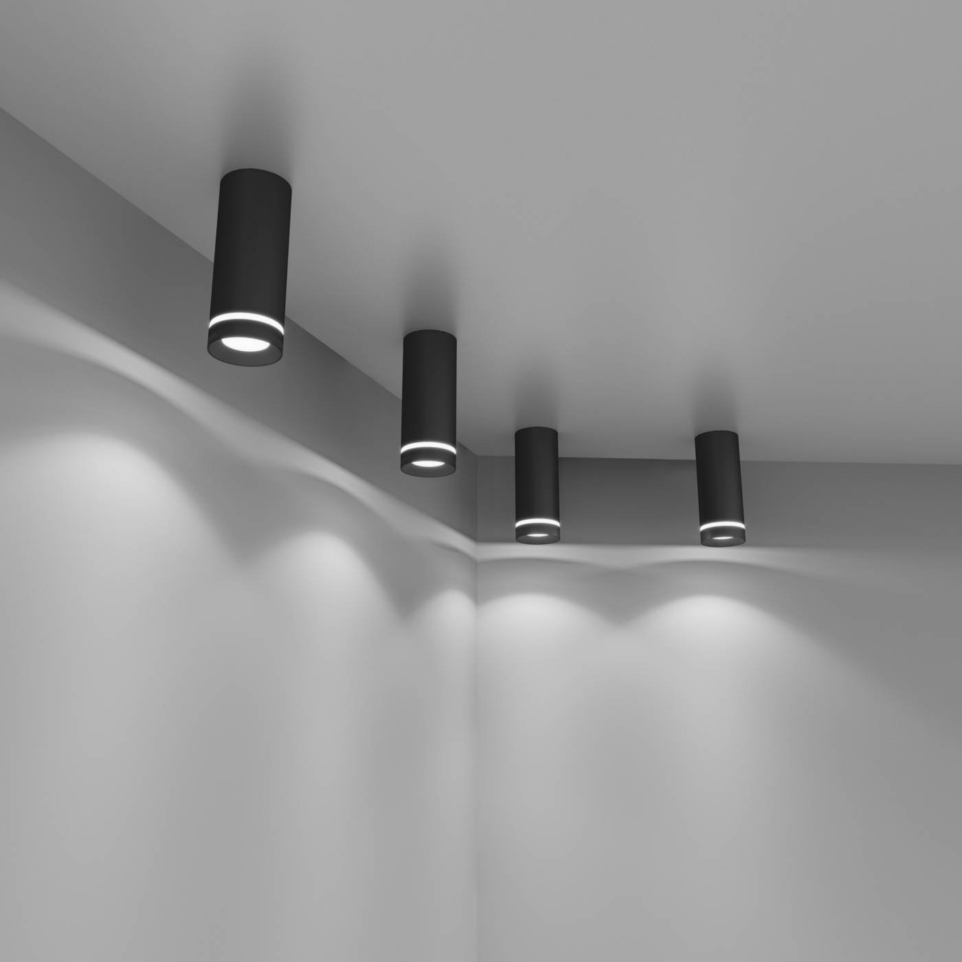 Накладной светильник Elektrostandard DLR022 DLR022 12W 4200K черный матовый