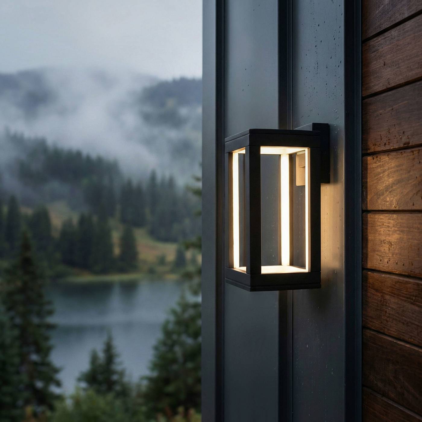 Уличный настенный светильник Elektrostandard Frame 1527 TECHNO LED Frame 3000K чёрный