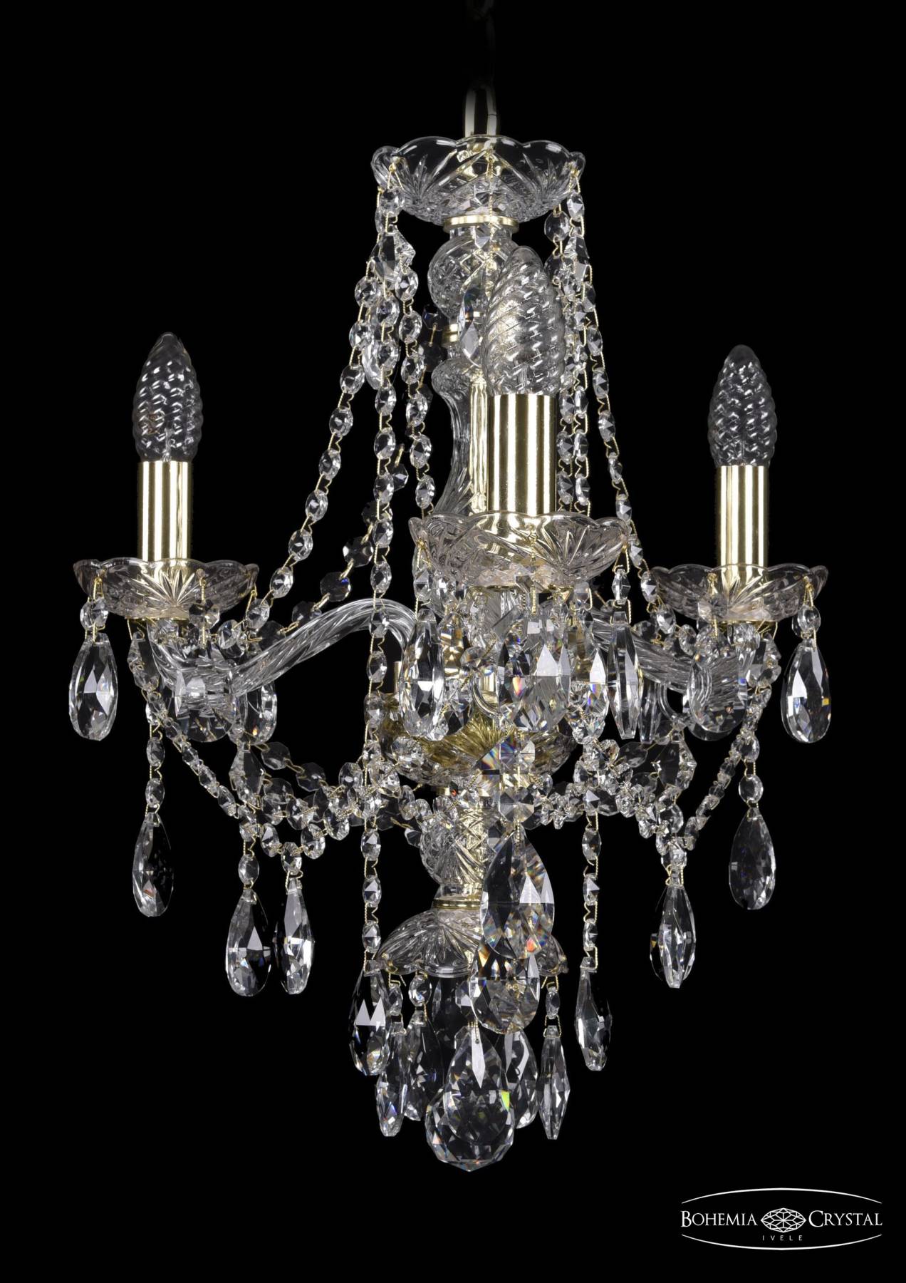 1415/3/141 G Подвесная хрустальная люстра 1415 Bohemia 1415/3/141 G